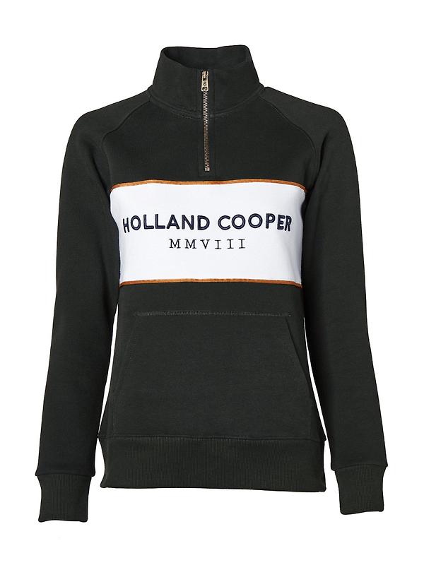 Product image of Holland Cooper Women's Sporting Heritage Zip Henley - Racing Green