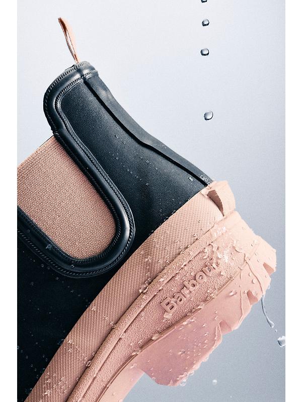 Barbour Women's Nimbus Chelsea Wellington Boots - Dusky Grey/Gardenia Pink Image 12