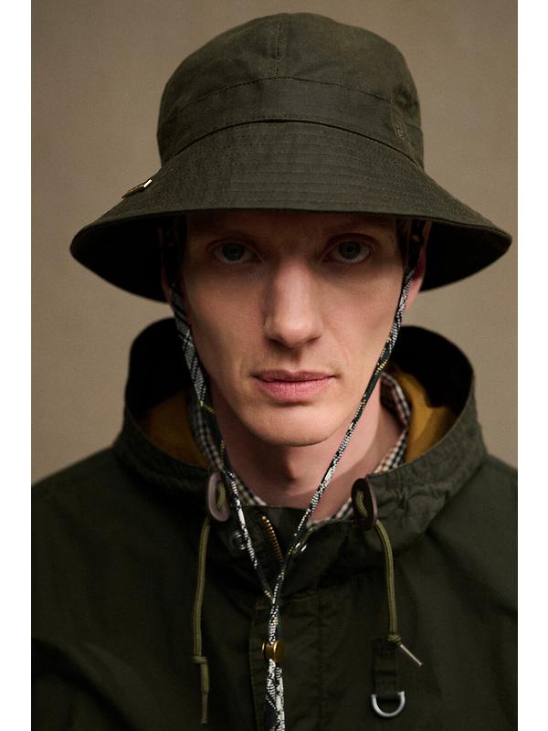 Barbour Men's Spectator 6 Panel Bucket Hat - Green Image 2