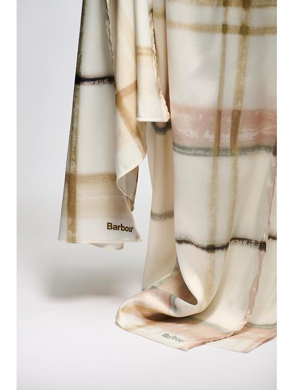 Barbour Women's Gianna Head Scarf - Silver Peony Check Image 7