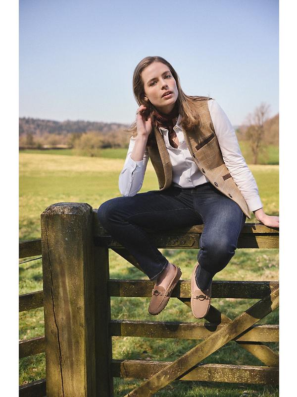 Barbour Women's Laire Driving Shoes - Light Trench Suede Image 2