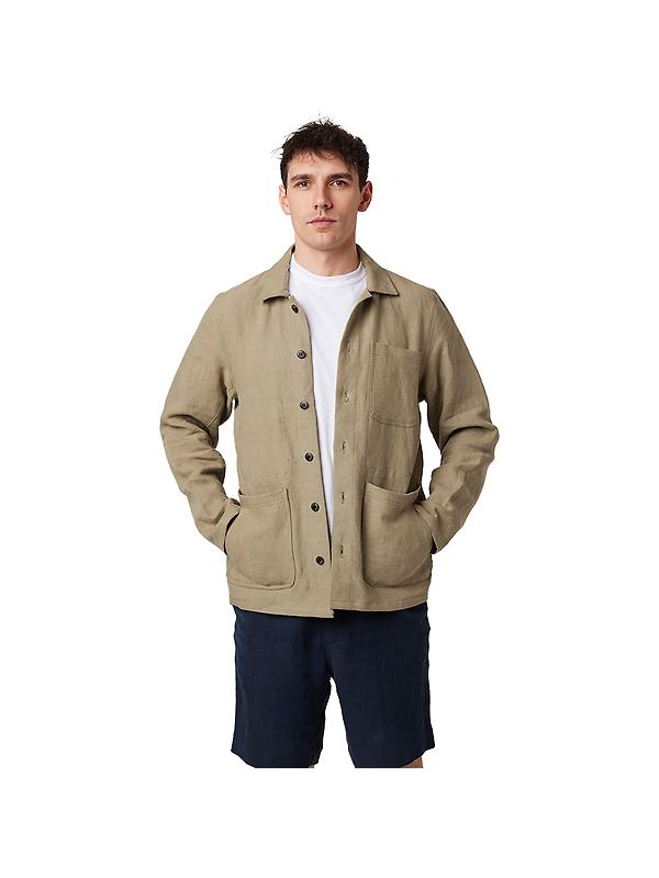 Peregrine Men's Windsor Linen Shacket - Sage Image 1