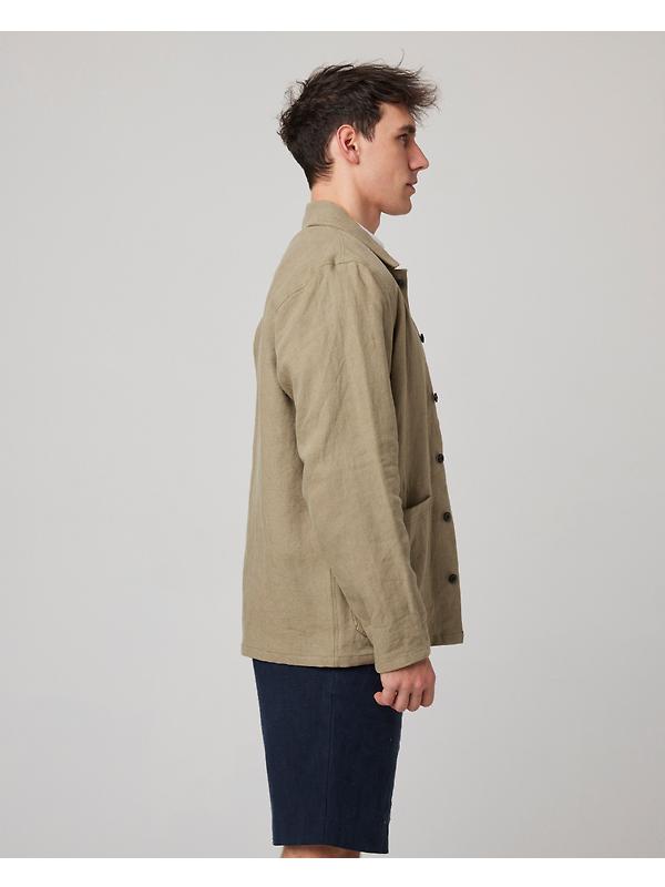 Peregrine Men's Windsor Linen Shacket - Sage Image 11