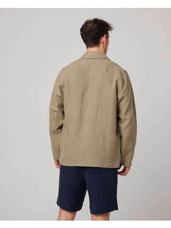 Peregrine Men's Windsor Linen Shacket - Sage Image 12