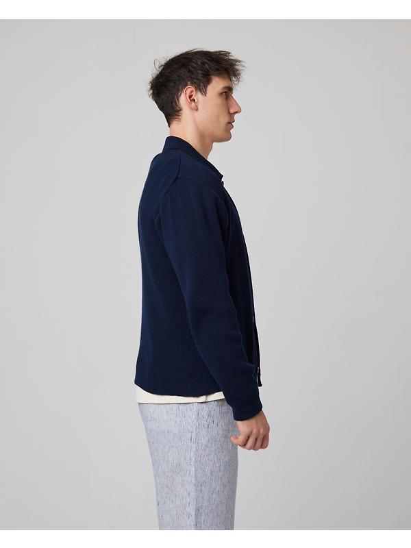 Peregrine Men's River Knitted Shacket - Navy Image 7