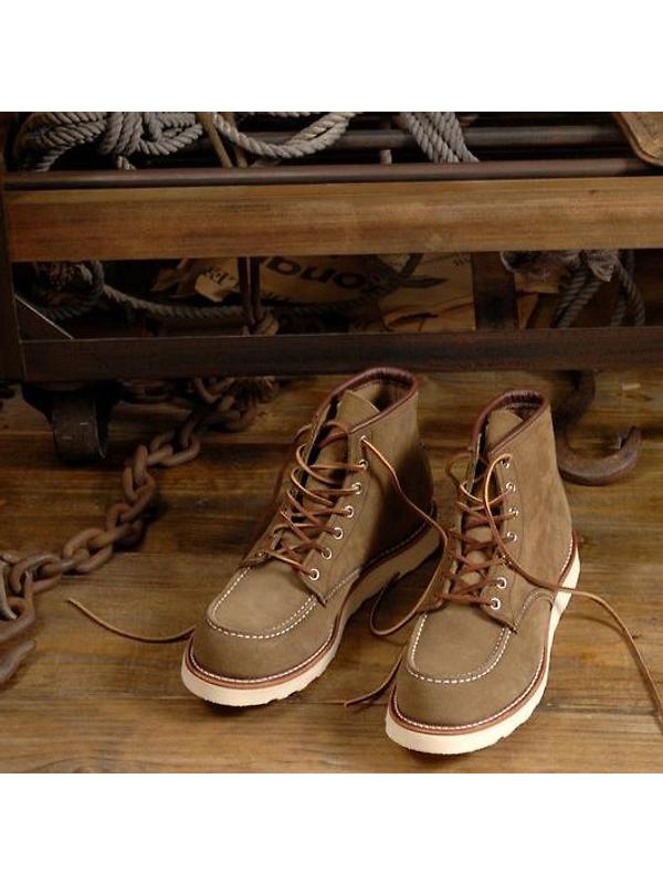 Red Wing Classic Moc Toe 6" Boot Mohave Leather - Olive - Style 8881 Image 9