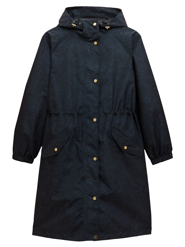 Product image of Joules Women's Holkham Waterproof Packable Raincoat - Navy Paisley