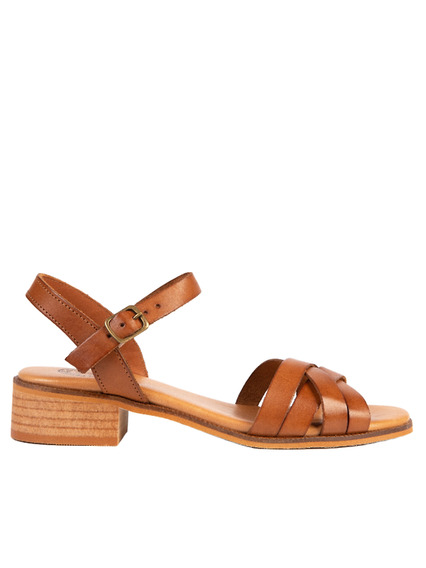 Product image of Penelope Chilvers Women's Heeled Shepherdess Leather Sandal - Tan