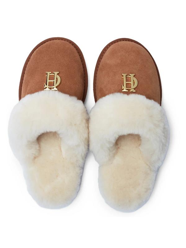 Holland Cooper Women's HC Shearling Slippers - Tan Image 4