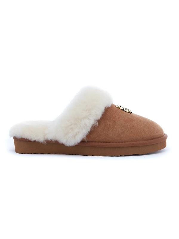 Holland Cooper Women's HC Shearling Slippers - Tan Product Image