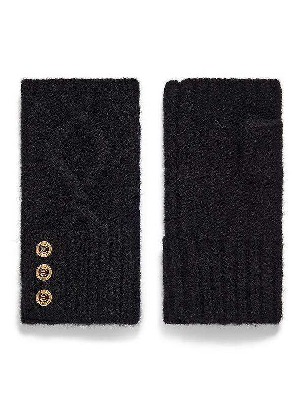 Holland Cooper Sloane Fingerless Gloves - Black Product Image