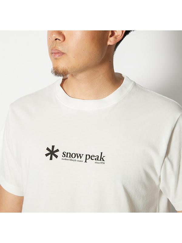 Snow Peak Soft Cotton Logo Short Sleeve T-Shirt - White Image 6
