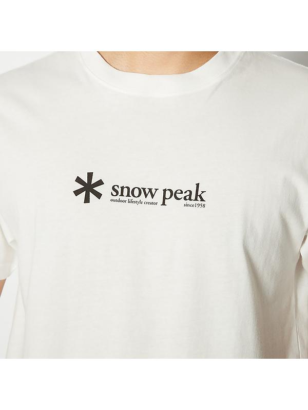 Snow Peak Soft Cotton Logo Short Sleeve T-Shirt - White Image 8