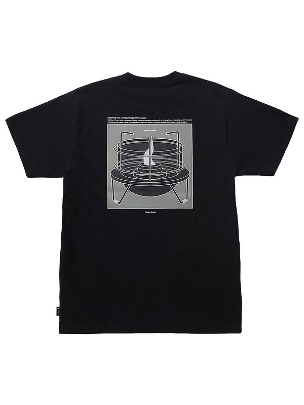 Snow Peak Warm Oneself T-Shirt - Black Product Image