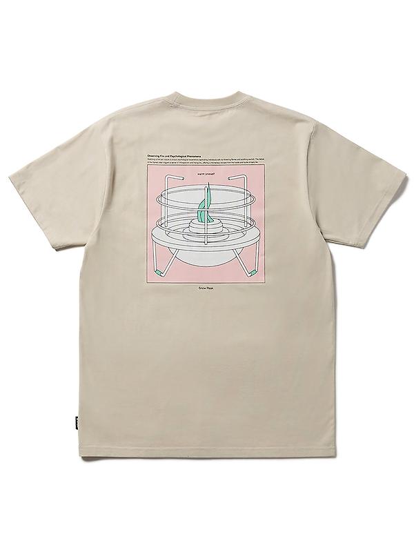 Snow Peak Warm Oneself T-Shirt - Light Beige Image 1