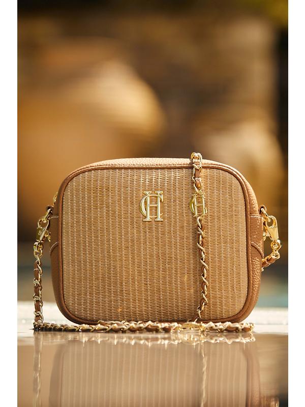 Holland Cooper Women's Soho Camera Bag - Tan Raffia Image 4
