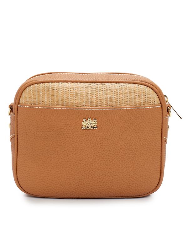 Holland Cooper Women's Soho Camera Bag - Tan Raffia Image 3