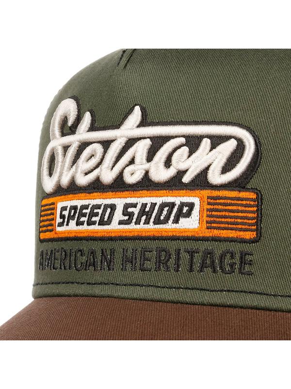 Stetson Speed Shop Trucker Cap - Chestnut/Olive Image 5