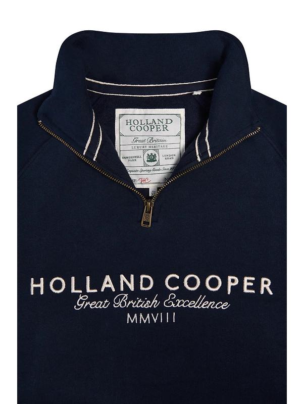 Holland Cooper Women's Sporting Goods Zip Henley - Ink Navy Image 7