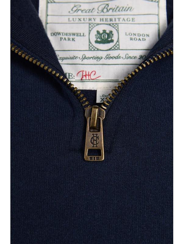 Holland Cooper Women's Sporting Goods Zip Henley - Ink Navy Image 8