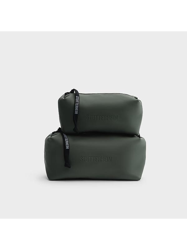 Stutterheim Container Small Wash Bag - Green Image 6