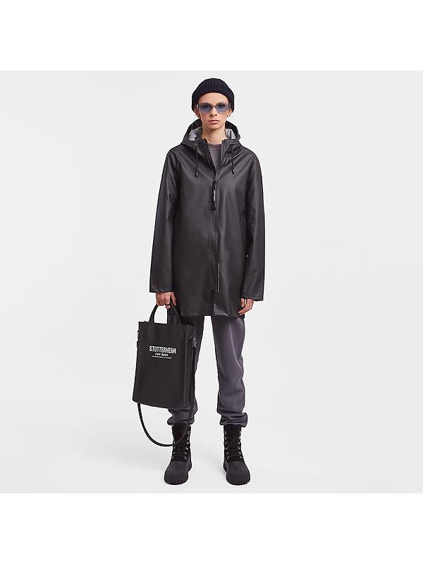 Stutterheim Stockholm Lightweight Raincoat - Black Image 2