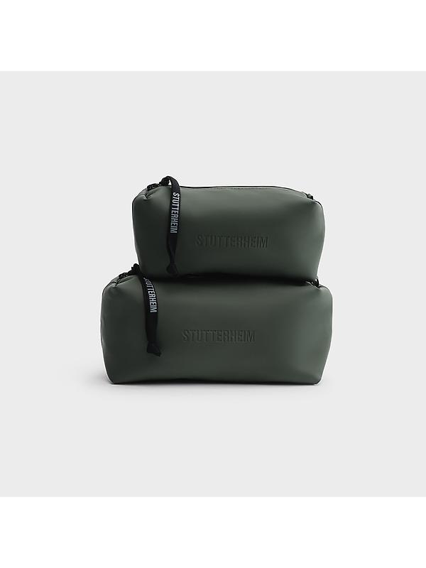 Stutterheim Container Large Wash Bag - Green Image 6