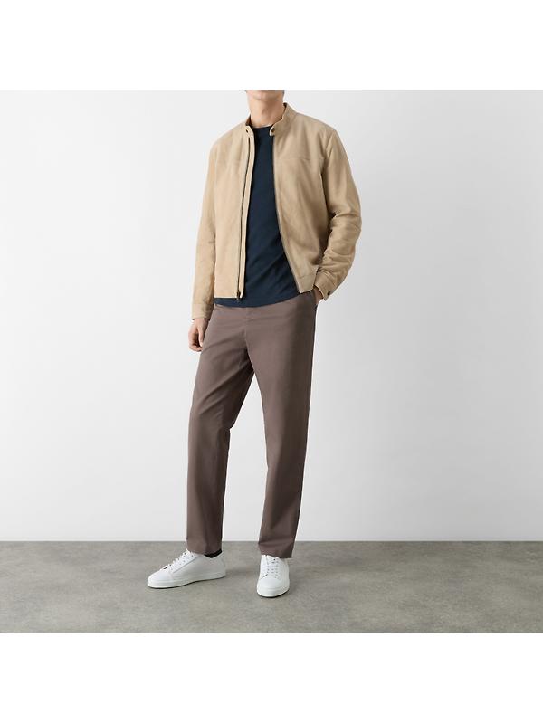 Oliver Sweeney Men's Dimson Suede Biker Jacket - Sand Image 7