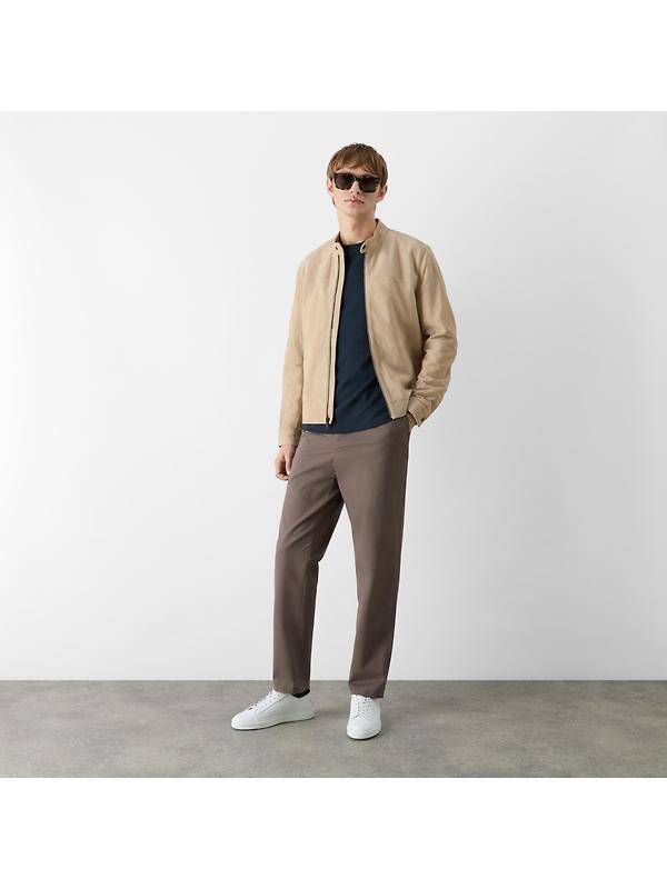 Oliver Sweeney Men's Dimson Suede Biker Jacket - Sand Image 6