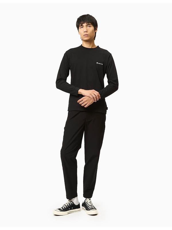 Snow Peak Onepoint Logo Long Sleeve T-Shirt - Black Image 3