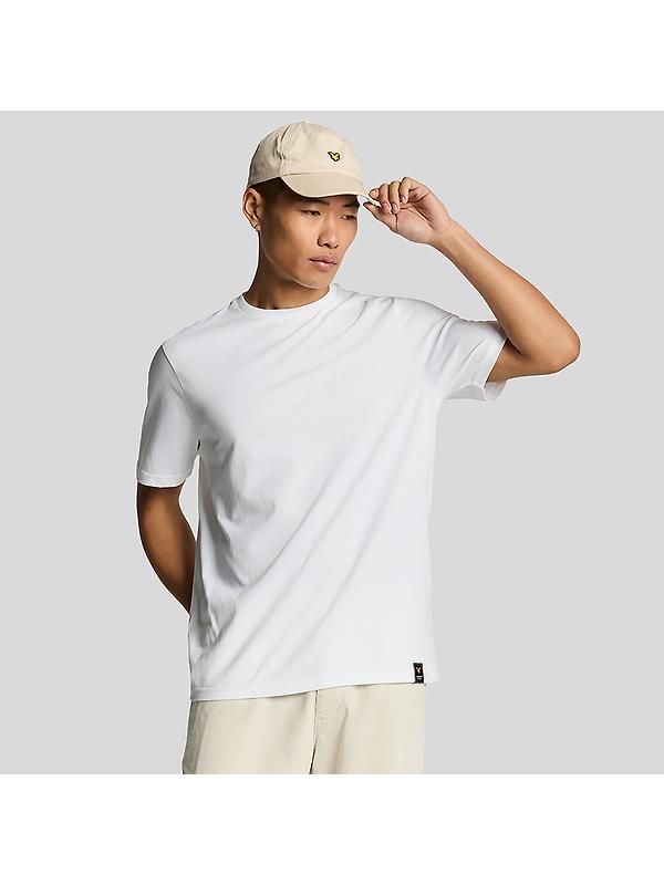 Lyle & Scott Men's Clamp Labelled Plain T-Shirt - White Image 2