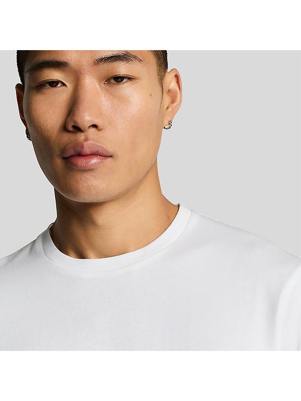 Lyle & Scott Men's Clamp Labelled Plain T-Shirt - White Image 5