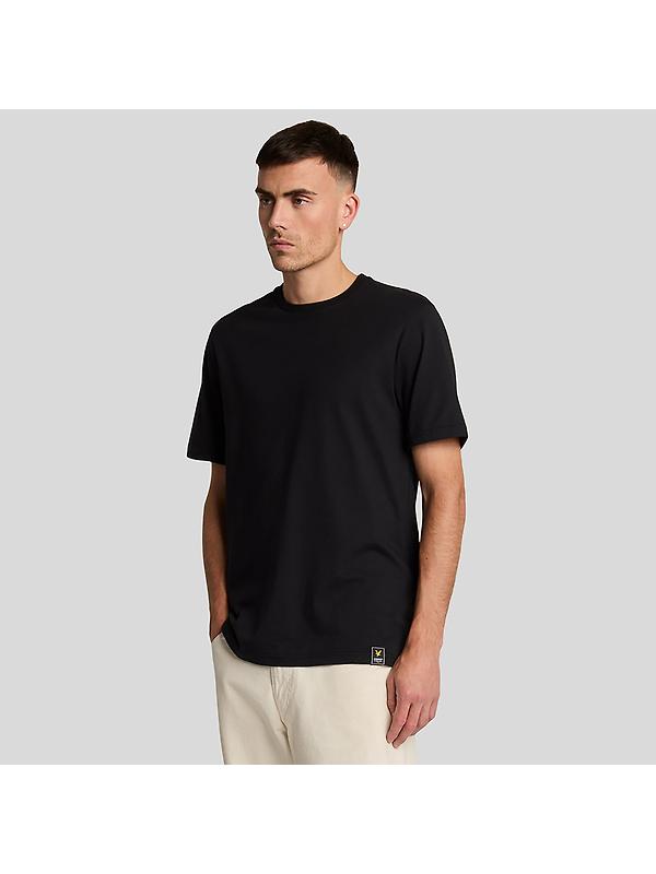 Lyle & Scott Men's Clamp Labelled Plain T-Shirt - Jet Black Image 2