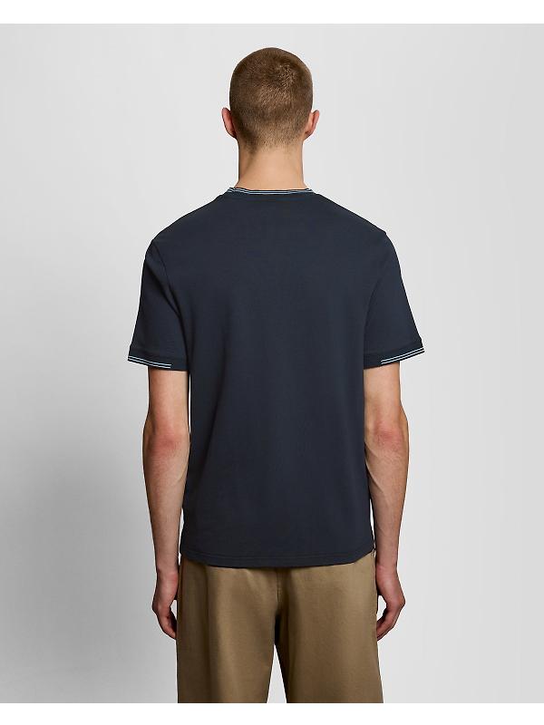 Lyle & Scott Men's Fine Tipped T-Shirt - Dark Navy/Chalk Blue Image 5