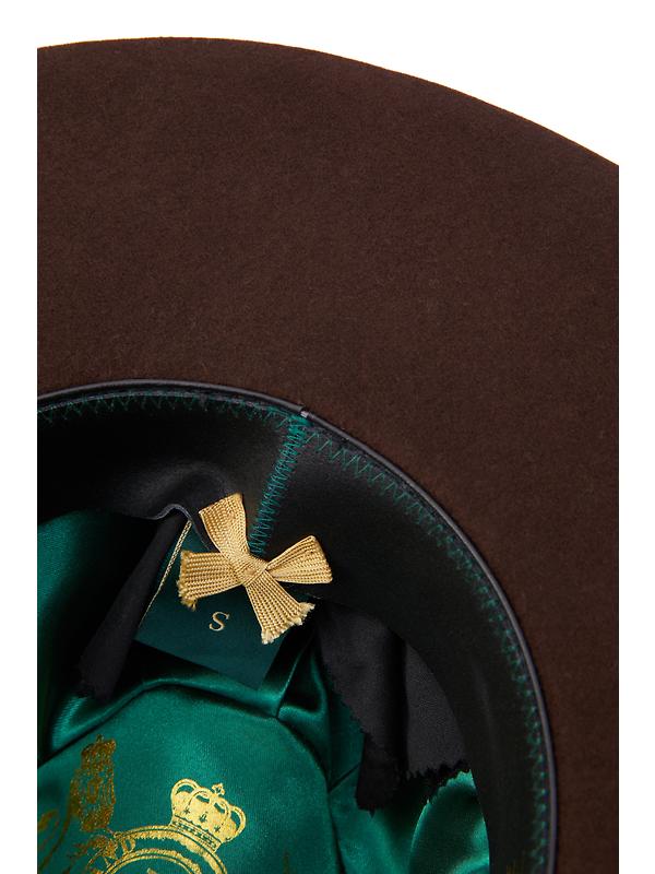 Holland Cooper Trilby Hat Iridescent Feather Band - Chocolate Image 9