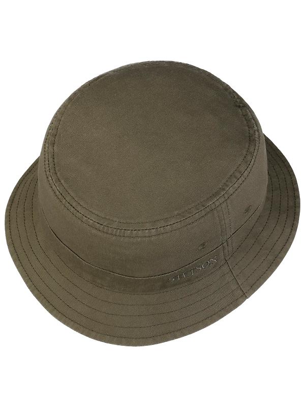 Stetson Twill Bucket Hat with UV Protection - Olive Image 2