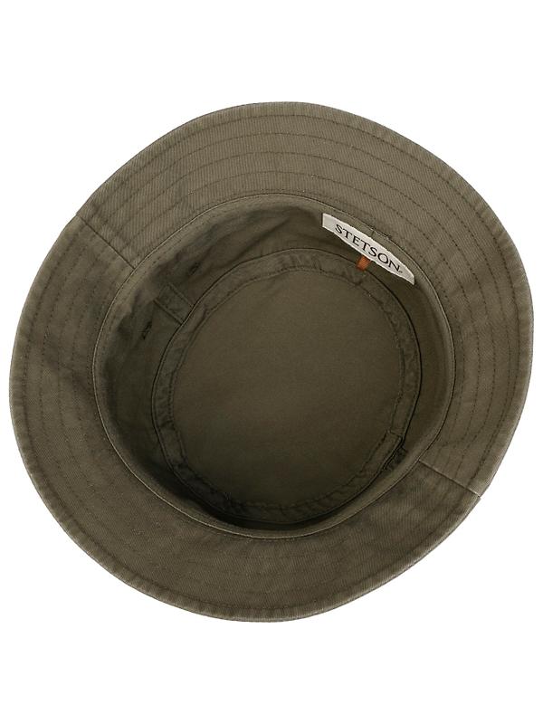 Stetson Twill Bucket Hat with UV Protection - Olive Image 3