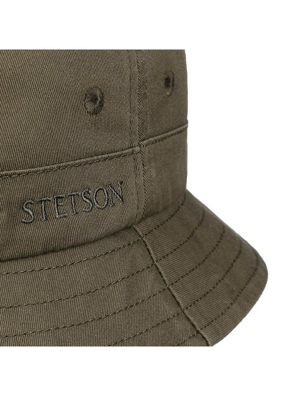 Stetson Twill Bucket Hat with UV Protection - Olive Image 4