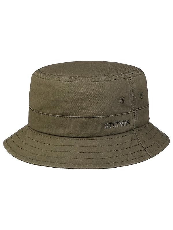 Stetson Twill Bucket Hat with UV Protection - Olive Image 5