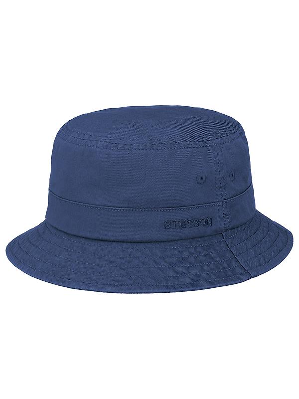 Stetson Twill Bucket Hat with UV Protection - Navy Image 5