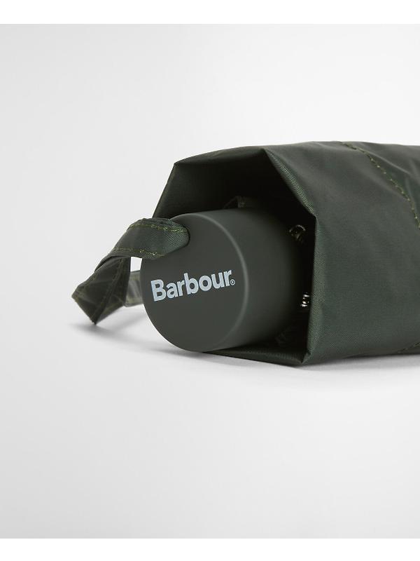 Barbour Logo Mini Umbrella - Barbour Green Image 3