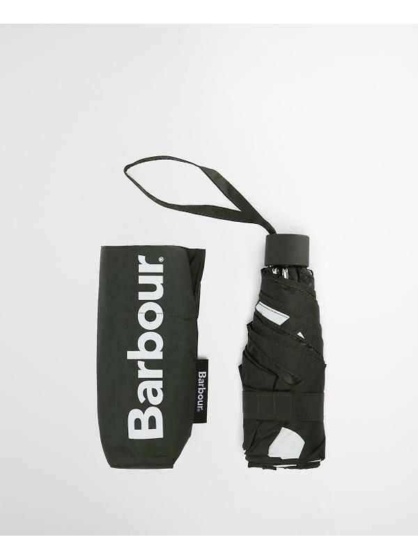 Barbour Logo Mini Umbrella - Barbour Green Image 4