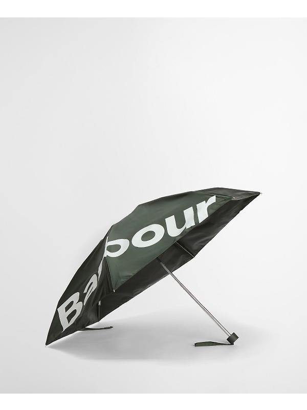 Barbour Logo Mini Umbrella - Barbour Green Image 8