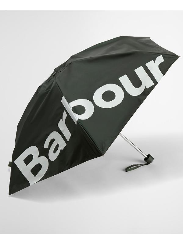 Barbour Logo Mini Umbrella - Barbour Green Image 10