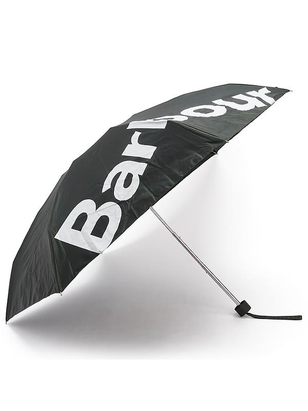 Barbour Logo Mini Umbrella - Barbour Green Image 1