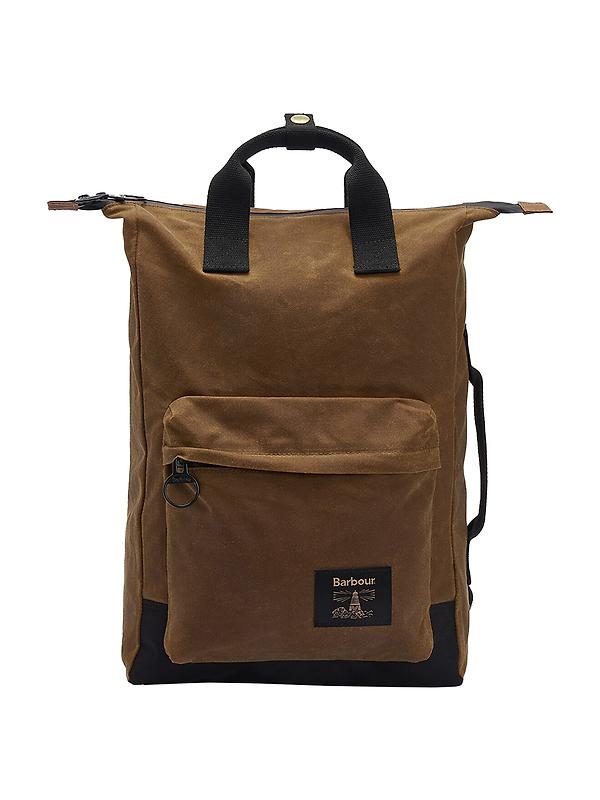 Barbour Field Wax Backpack - Tan/Black Image 1