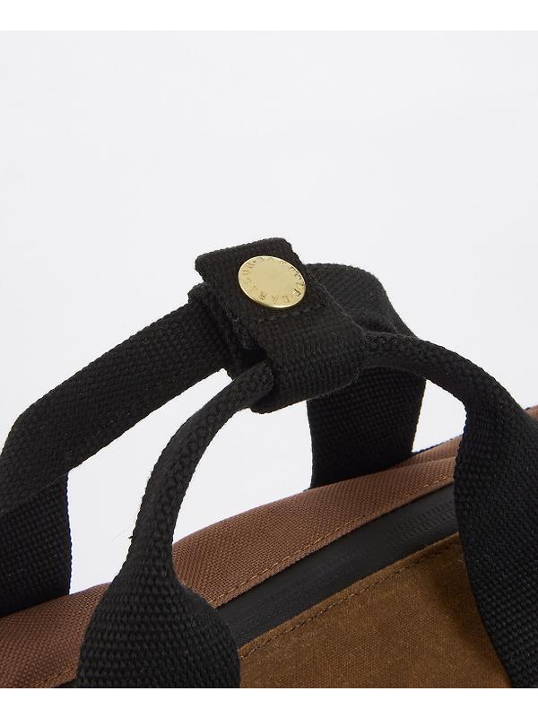 Barbour Field Wax Backpack - Tan/Black Image 6