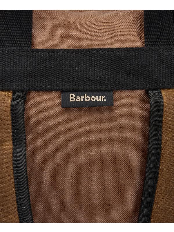 Barbour Field Wax Backpack - Tan/Black Image 7