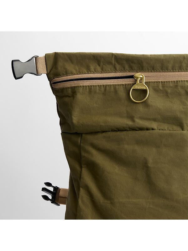 Barbour Transport Foldover Backpack Bag - Dusky Green Image 10