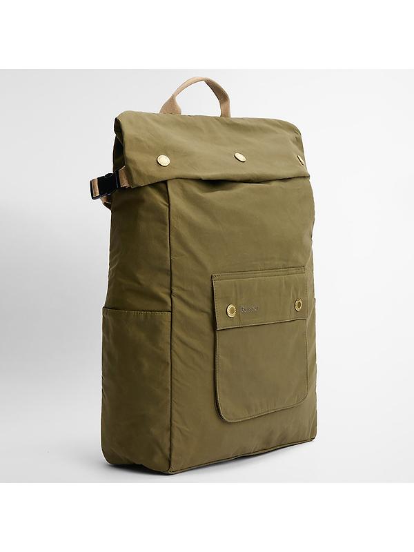Barbour Transport Foldover Backpack Bag - Dusky Green Image 3